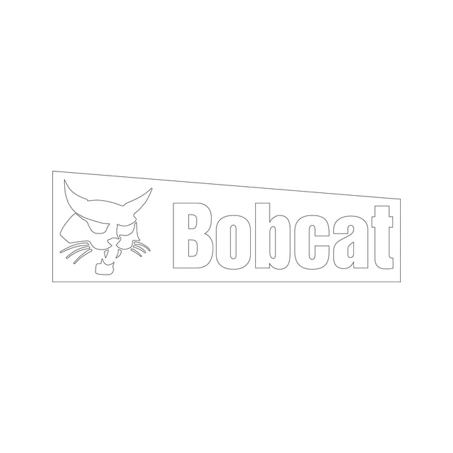 Bobcat 6808543 3.73 x 11.7 Bobcat Logo Decal for Bobcat Equipment, 6808543