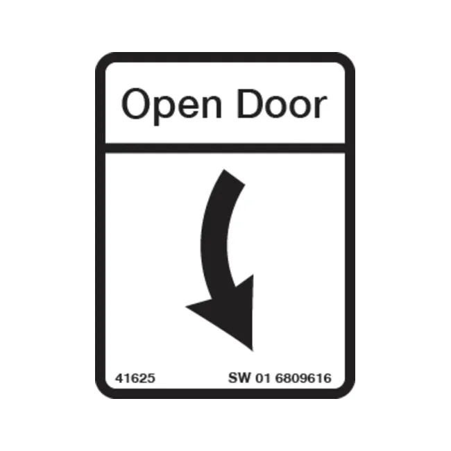 Bobcat 6809616 Open Door Decal, 6809616