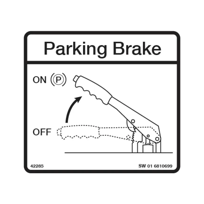 Bobcat 6810699 Discontinued, Brake Decal, 6810699