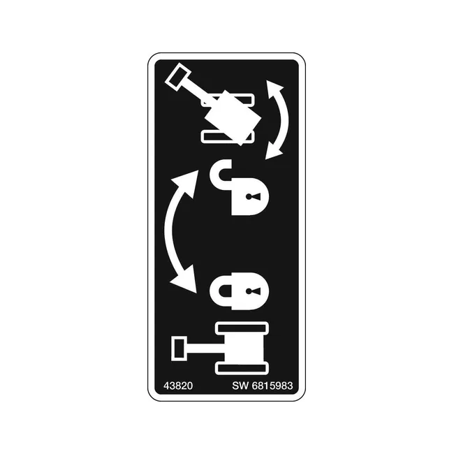 Bobcat 6815983 Slew Lock Decal, 6815983