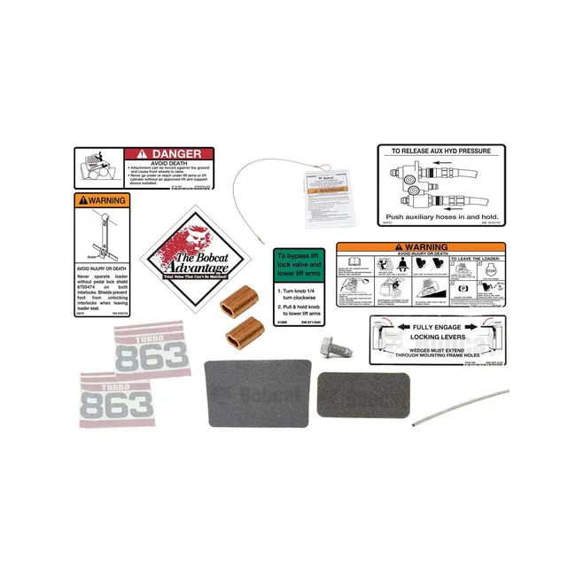 Bobcat 6901376 863 Decal Kit for Skid Steer Loaders, 6901376
