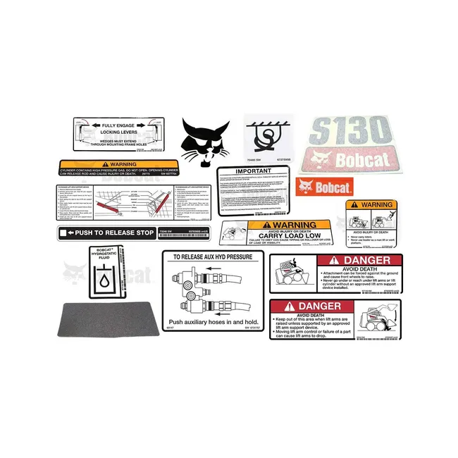 Bobcat 6904993 S130 Model Internal and External Decal Kit for Skid Steer Loaders, 6904993