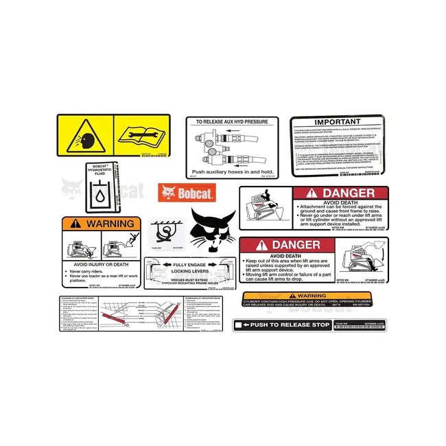 Bobcat 6904999 T140 Internal and External Decal Kit for Track Loaders, 6904999