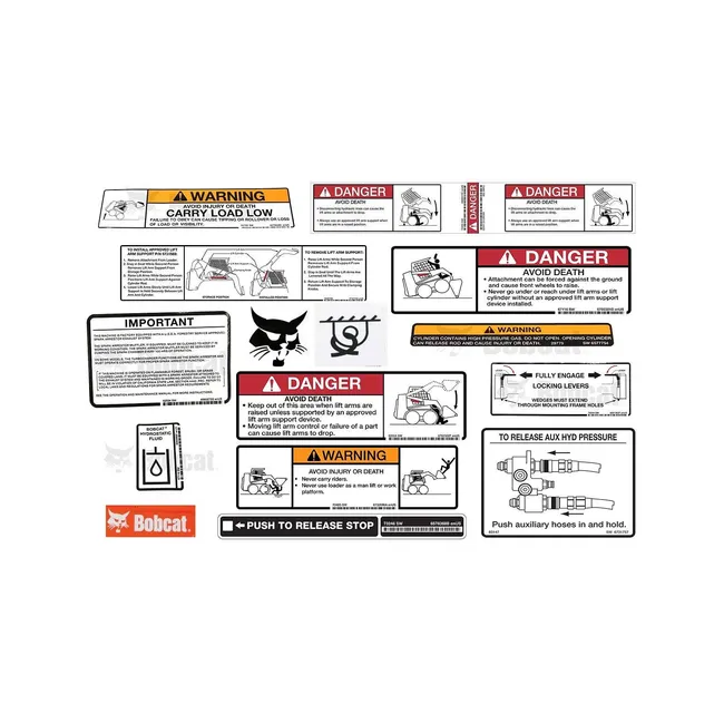 Bobcat 6986650 S330 Model Internal and External Decal Kit for Skid Steer Loaders, 6986650