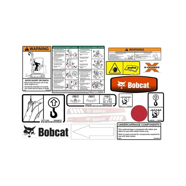 Bobcat 6986669 435 Model Internal and External Decal Kit for Excavators, 6986669