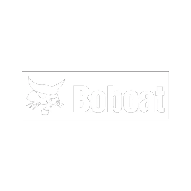 Bobcat 7109473 2.68 x 8.25 White Bobcat Logo Decal for Bobcat Equipment, 7109473