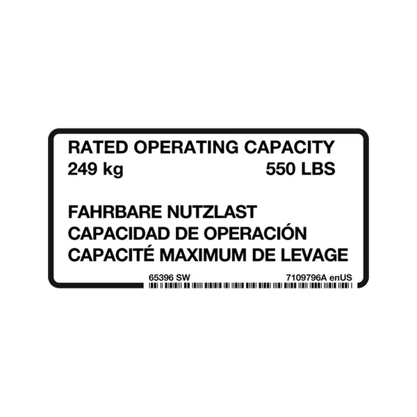 Bobcat 7109796 Load Decal for Mini Track Loaders, 7109796