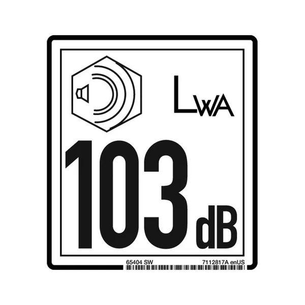 Bobcat 7112817 103dB Sound Decal for Loaders, 7112817