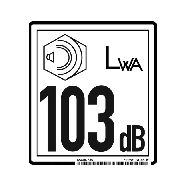 Bobcat 7112817 103dB Sound Decal for Loaders, 7112817