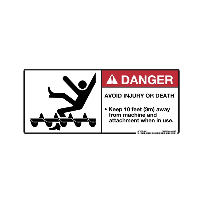 Bobcat 7117186 Auger Decal, 7117186