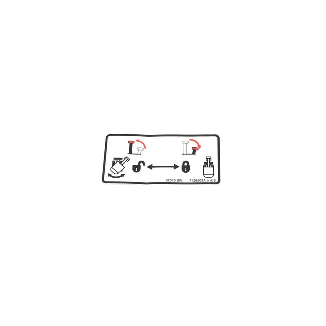 Bobcat 7126509 Swing Lock Decal for Excavators, 7126509