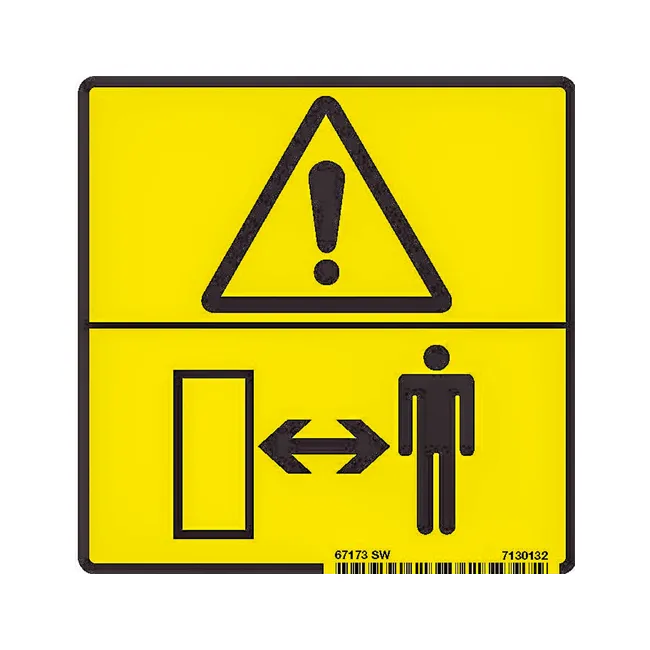 Bobcat 7130132 No-Text Warning Decal for Attachments, 7130132