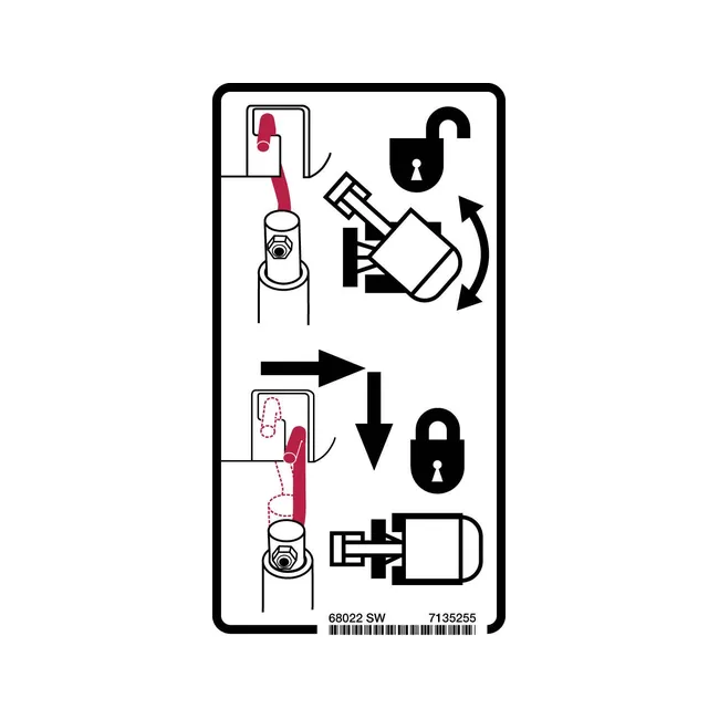 Bobcat 7135255 Preheat Decal for Excavators, 7135255