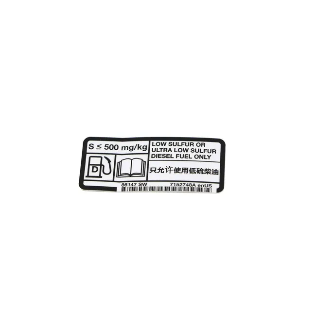Bobcat 7152748 Low Sulfur Decal, 7152748