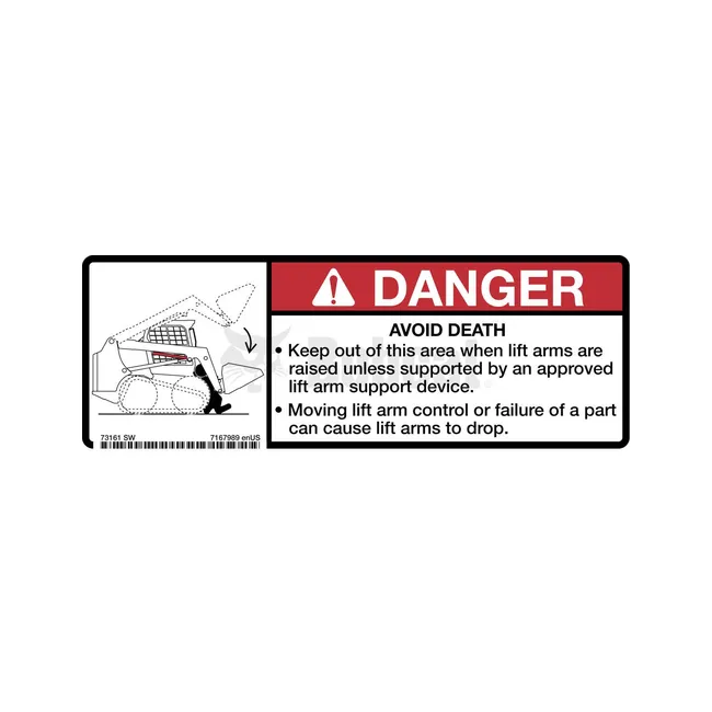 Bobcat 7167989 Danger Decal, 7167989
