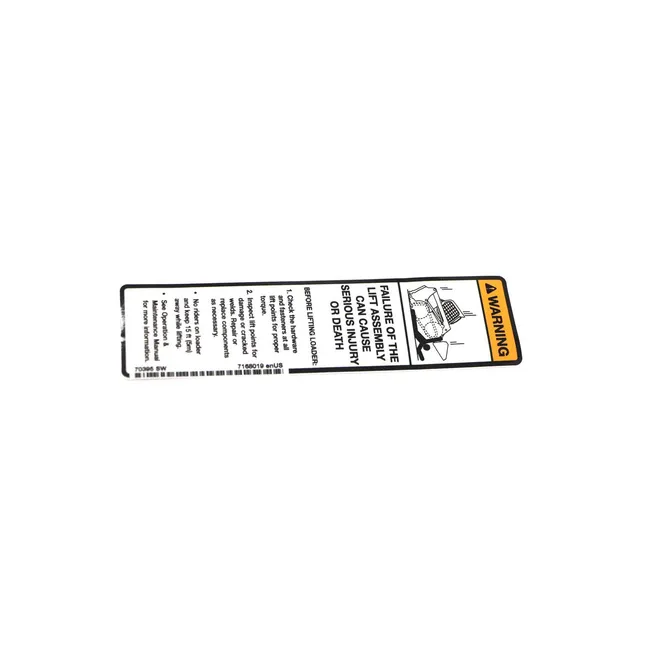 Bobcat 7168019 Warning Decal for Loaders, 7168019