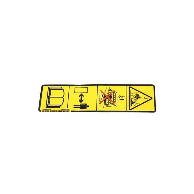 Bobcat 7168020 No-Text Warning Decal for Loaders, 7168020