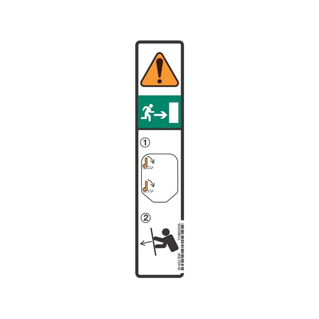 Bobcat 7168025 Emergency Door Decal, 7168025