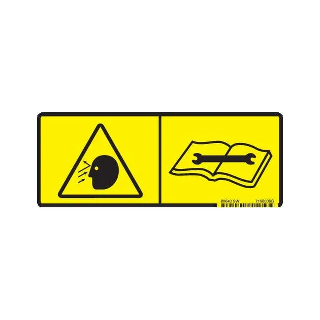 Bobcat 7168039 Warning Decal, 7168039