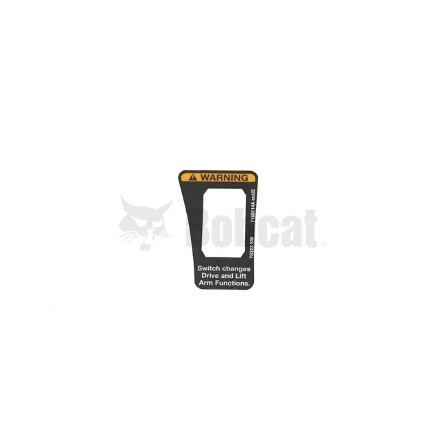 Bobcat 7168114 Switch Decal, 7168114