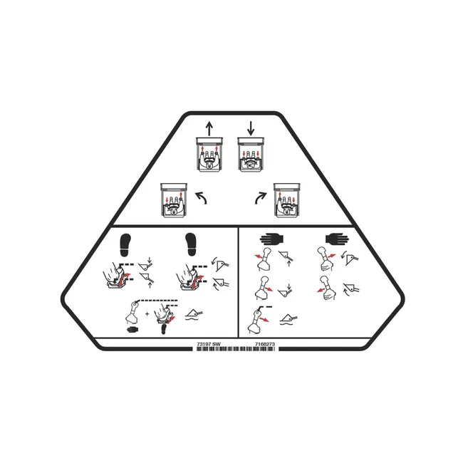 Bobcat 7168273 No-Text Control Decal for Loaders, 7168273