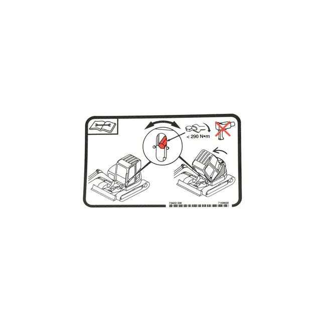Bobcat 7169020 Cab Tilt Decal, 7169020