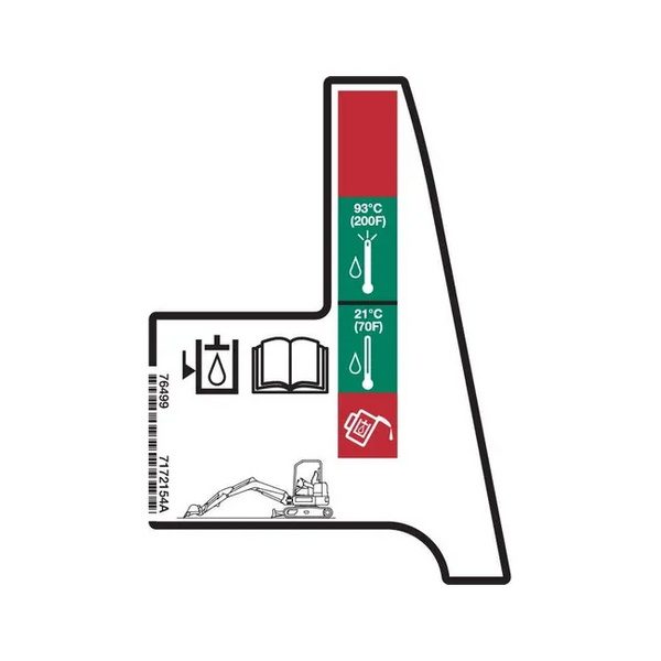 Bobcat 7172154 Hydraulic Oil Decal, 7172154