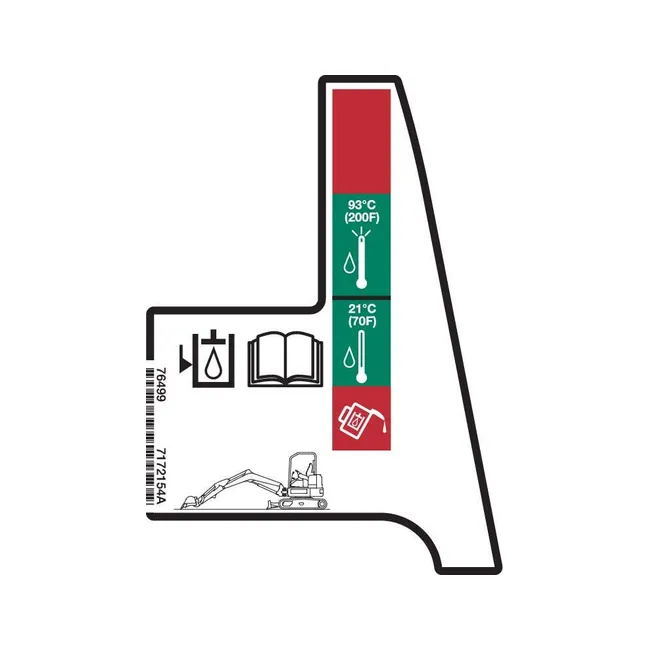 Bobcat 7172154 Hydraulic Oil Decal, 7172154