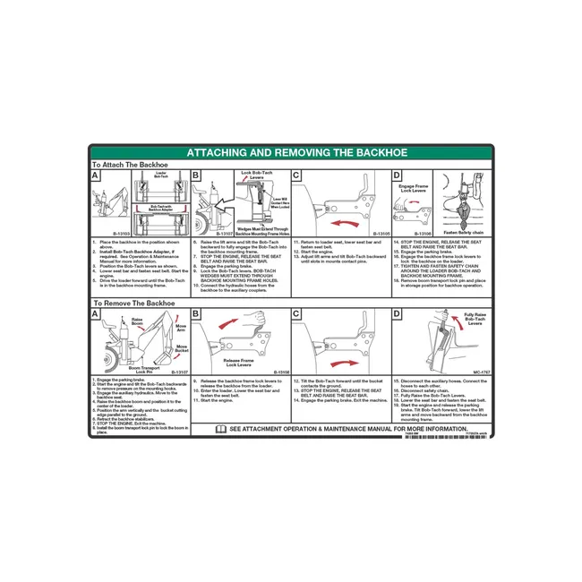 Bobcat 7172327 Mounting Decal for Backhoe, 7172327