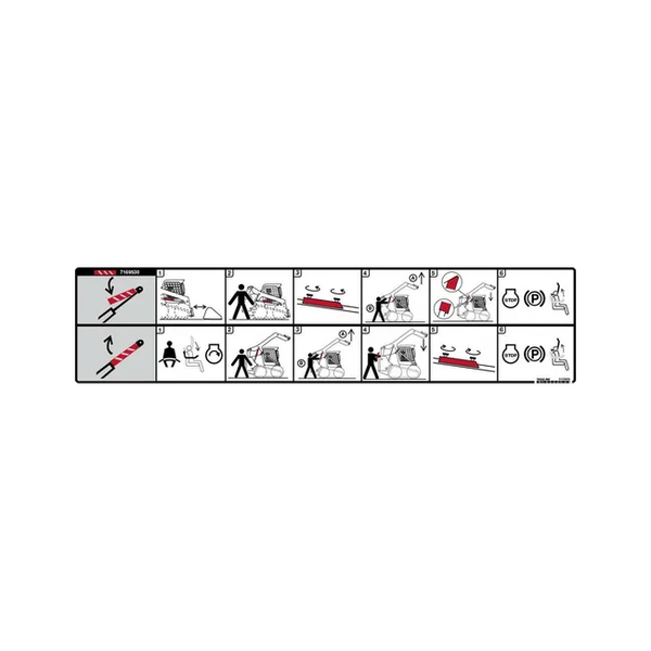 Bobcat 7177072 Lift Arm Support Decal for Loaders, 7177072
