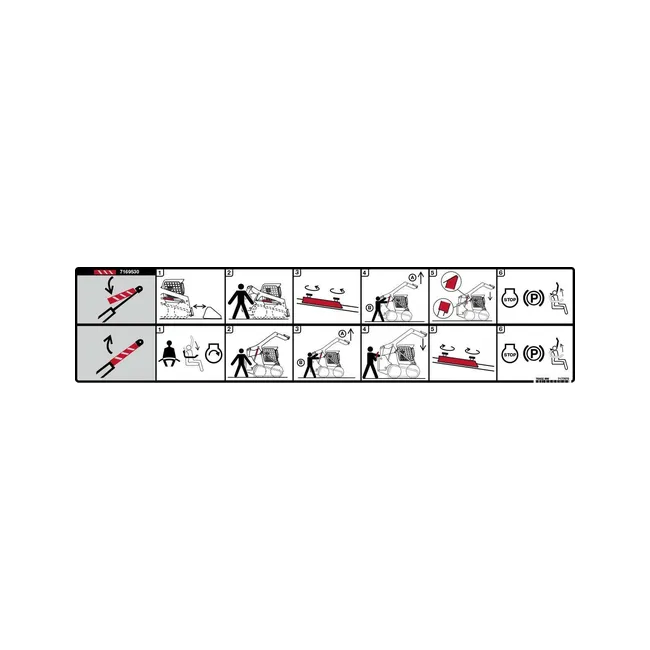 Bobcat 7177072 Lift Arm Support Decal for Loaders, 7177072