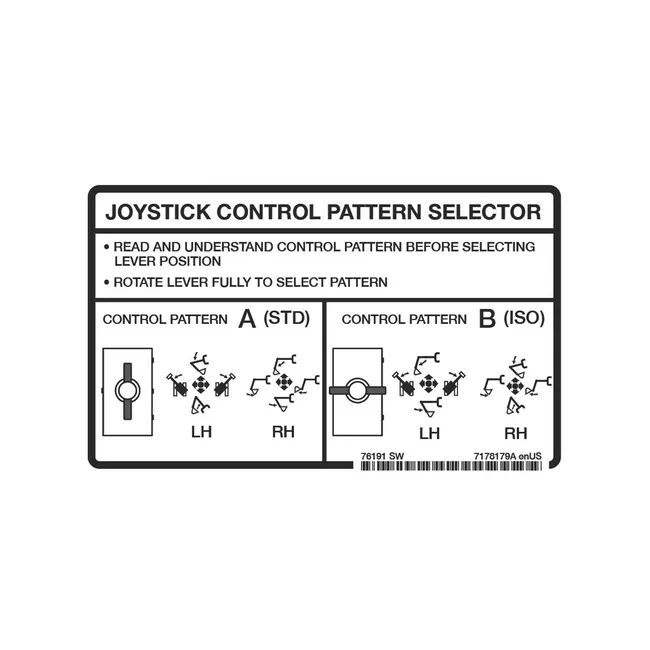 Bobcat 7178179 STD/ISO Decal for Excavators, 7178179