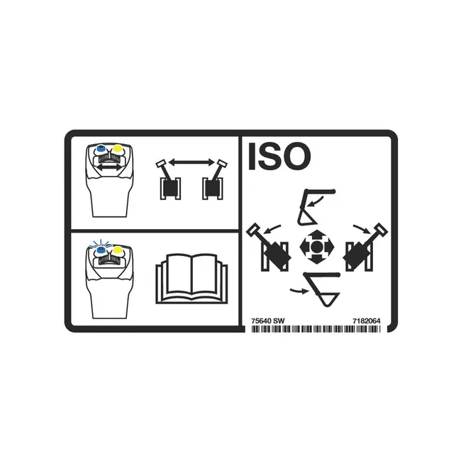 Bobcat 7182064 Discontinued, LH ISO Decal for Excavators, 7182064