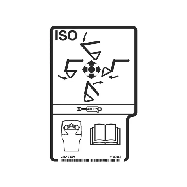 Bobcat 7182065 Discontinued, RH ISO Decal for Excavators, 7182065