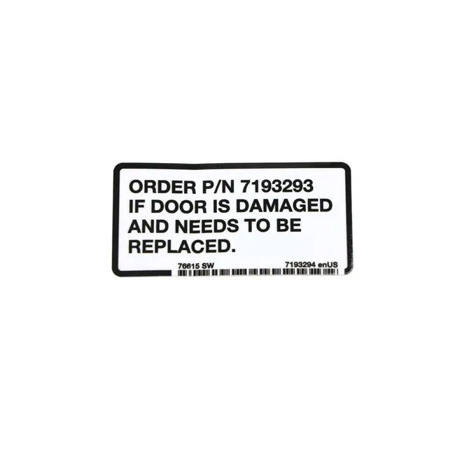 Bobcat 7193294 Service Decal for Attachments and Loaders, 7193294