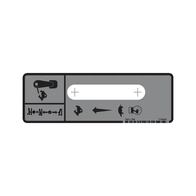 Bobcat 7194620 Throttle Decal for Excavators, 7194620