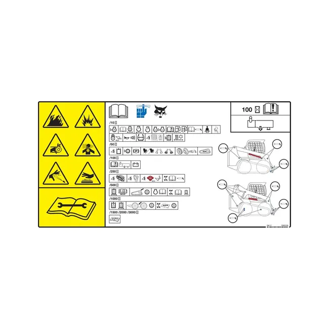 Bobcat 7205727 Service Decal for Loaders, 7205727