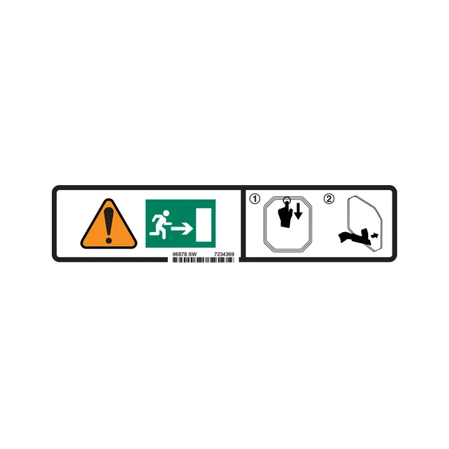 Bobcat 7234369 Exit Decal, 7234369