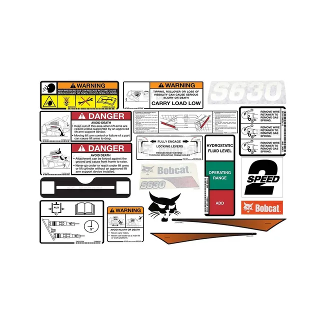 Bobcat 7247999 S630 Model Internal and External Decal Kit for Skid Steer Loaders, 7247999