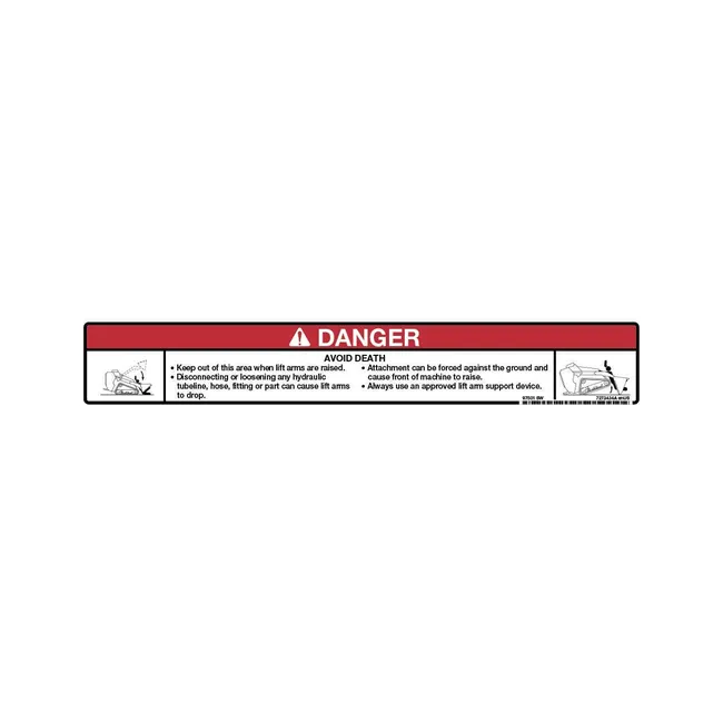 Bobcat 7273434 Danger Decal for Mini Track Loaders, 7273434