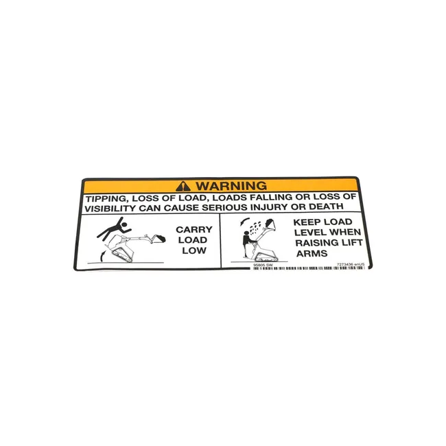 Bobcat 7273436 Warning Decal for Mini Track Loaders, 7273436