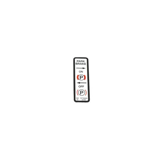 Bobcat 7273444 Park Brake Decal for Mini Track Loaders, 7273444