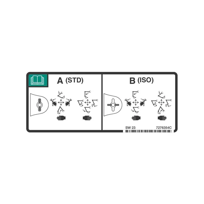 Bobcat 7276354 STD/ISO Decal for Excavators, 7276354