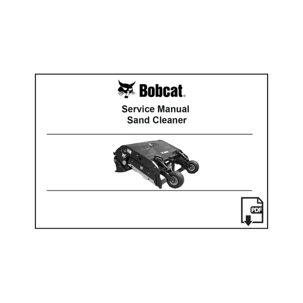 Bobcat 7281920ENUSPDF Sand Cleaner Service Digital Manual, 7281920ENUSPDF