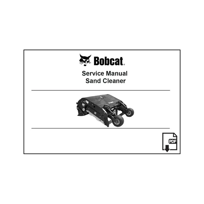 Bobcat 7281920ENUSPDF Sand Cleaner Service Digital Manual, 7281920ENUSPDF