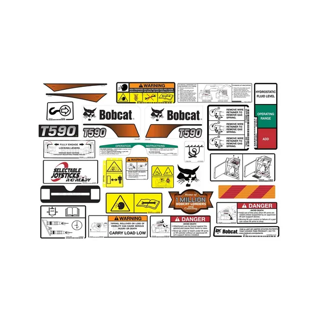 Bobcat 7285446 T590 Internal and External Decal Kit for Track Loaders, 7285446