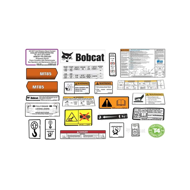 Bobcat 7286163 MT85 Decal Kit for Mini Track Loaders, 7286163
