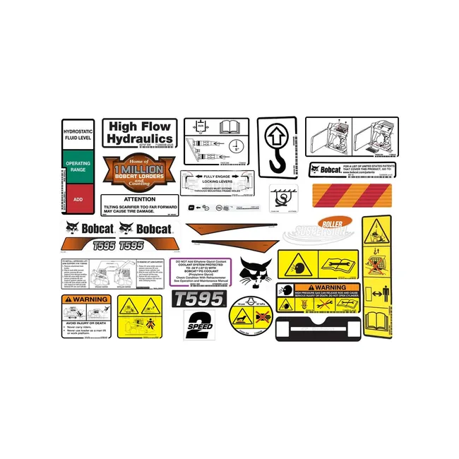 Bobcat 7294586 T595 External Decal Kit for Track Loaders, 7294586