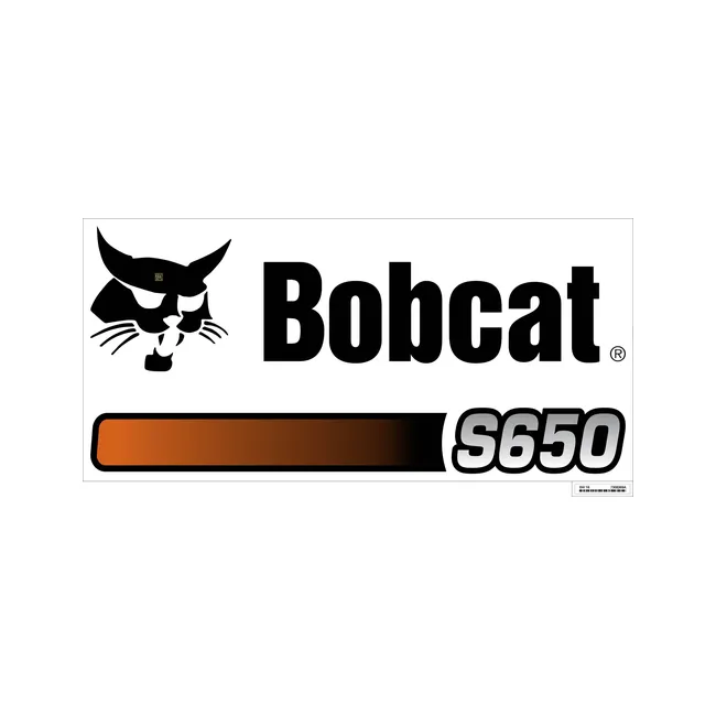 Bobcat 7308369 S650 Model Decal for Skid Steer Loaders, 7308369