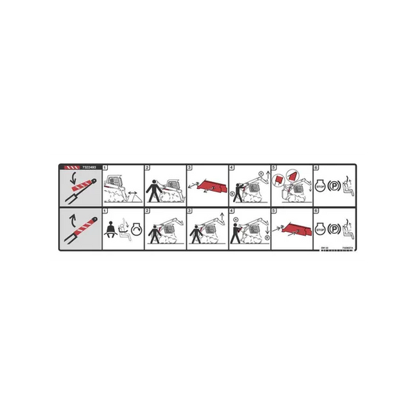 Bobcat 7323627 Lift Arm Support Decal for Loaders, 7323627